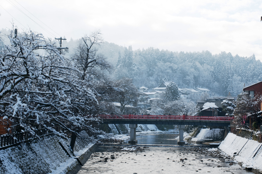 赤い中橋（冬）6