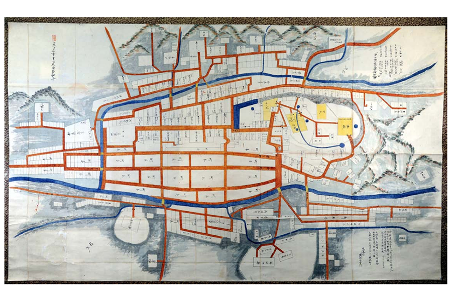 高山城下町絵図（飛騨高山まちの博物館所蔵）