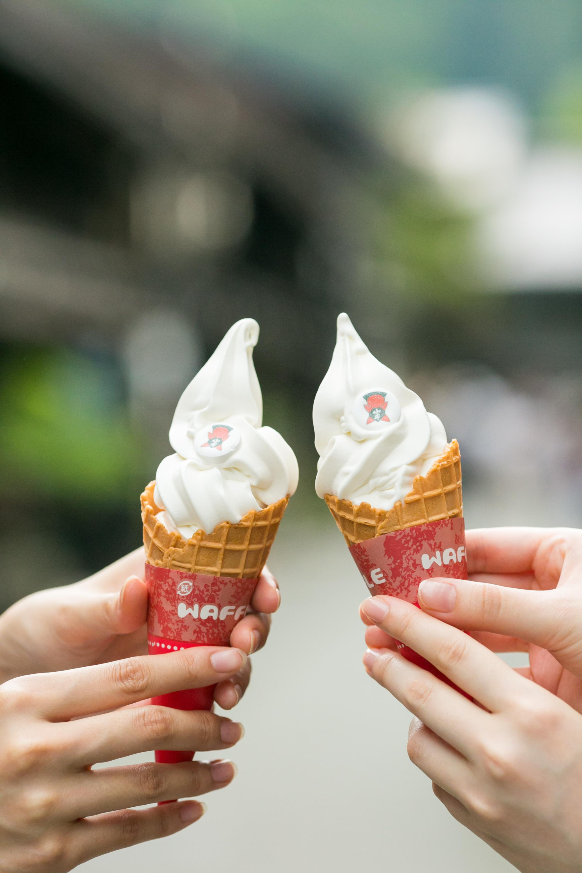 ほろ酔いかげんになるかも？大吟醸ソフトクリーム