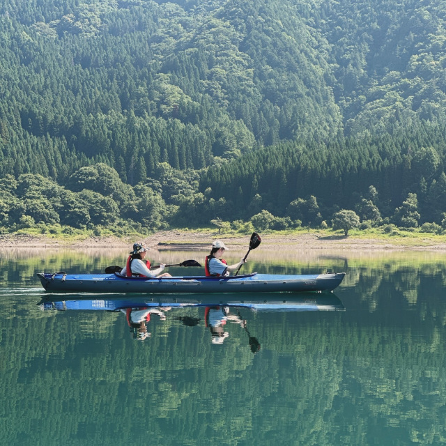 御母衣湖でカヌー＆SUP
