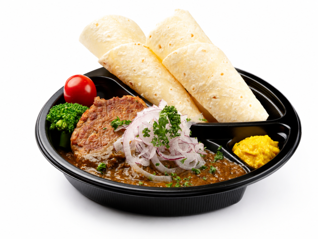 大豆ミートハンバーグ ほうれん草カレー