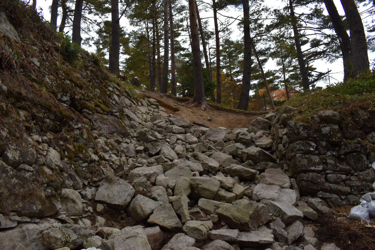 出桝形虎口への通路