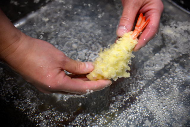 サンプル作り体験「天ぷら＆レタスセット」