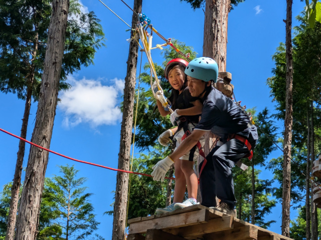 飛騨の自然を体いっぱい体感！空中アスレチック体験